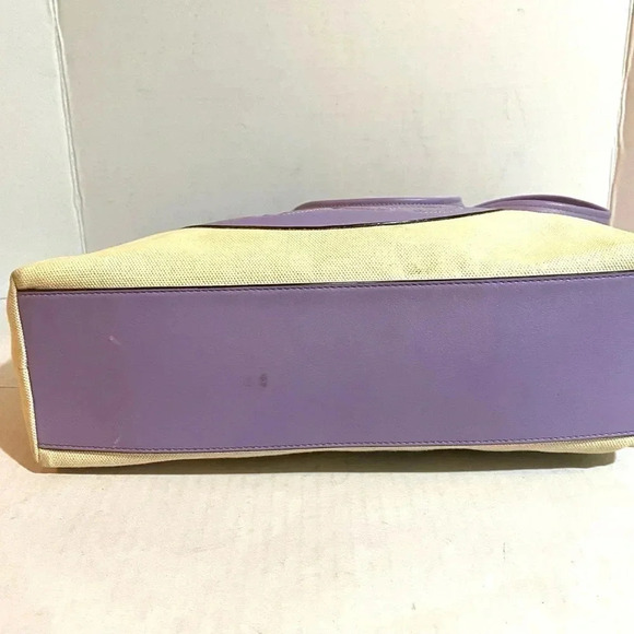 Coach beige canvas leather tote handbag - Picture 3 of 12